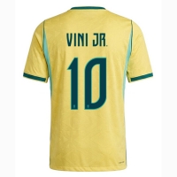 Camiseta Brasil Vinicius Junior #10 Primera Equipación Replica Mundial 2026 mangas cortas